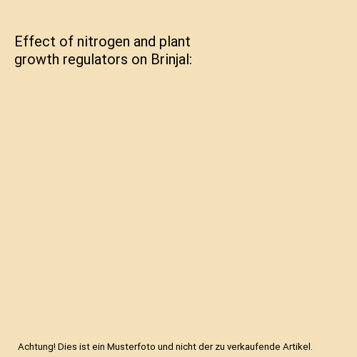 Effect nitrogen and plant - effect,